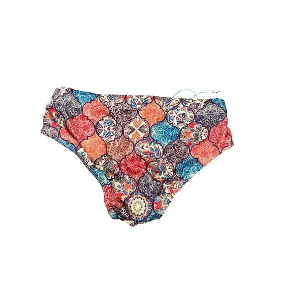 Jor Multicolor Drawstring Tropical Hawaiian Briefs Bikini Swimsuit Size Small - Picture 4 of 4